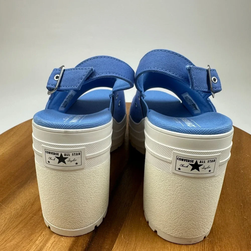New Womens Vans Chuck 70 De Luxe Heel Slingback Blue Sandal Shoes Size 10 M NWOB